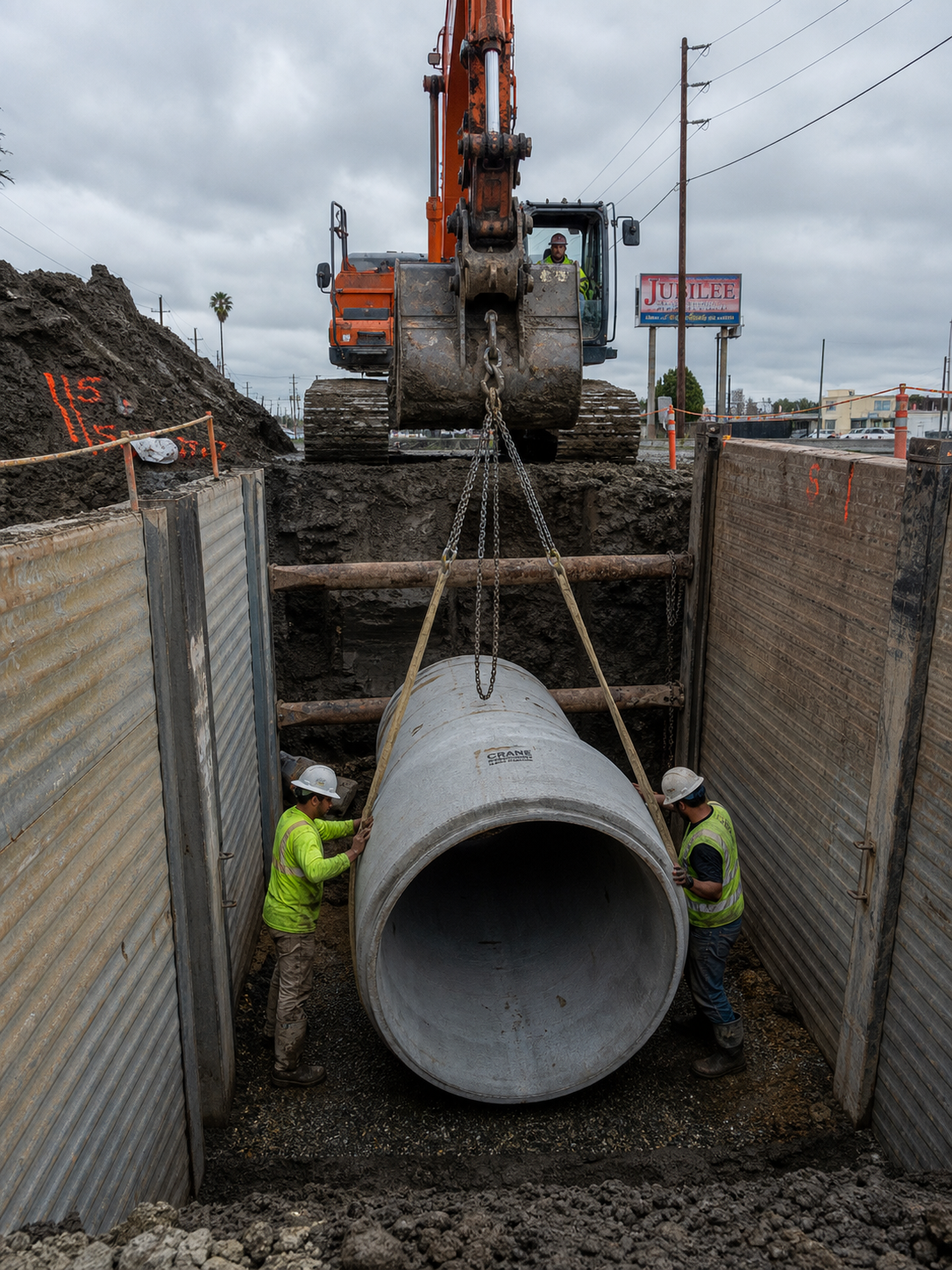 Deep trench excavation safety