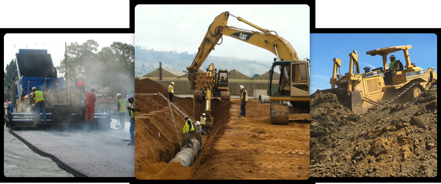 Trinchero Construction projects — paving, utilities, grading